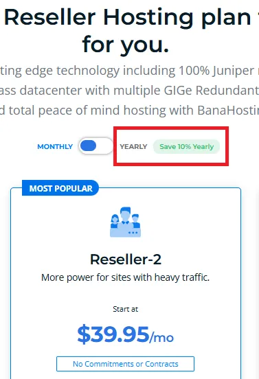 Banahosting 10% OFF On Reseller Hosting plan.webp