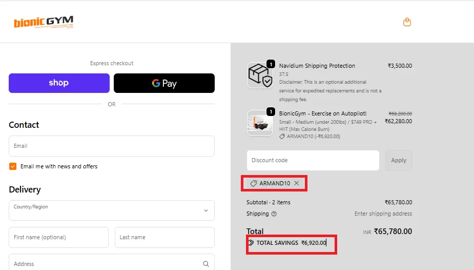 bionicgym 10 percent off discount code .webp