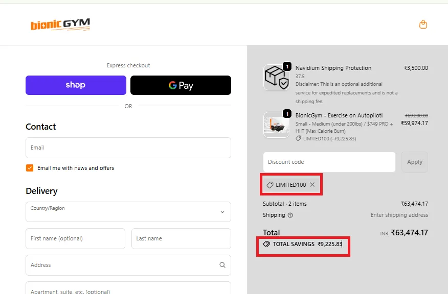 bionicgym 10 percent off coupon.webp