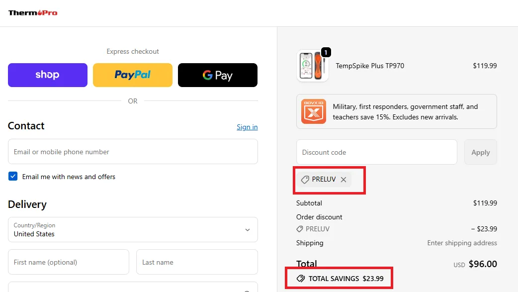 Buythermopro 25% OFF Coupon.webp
