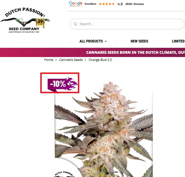 dutch-passion 10% OFF Promo offer.webp