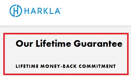 Harkla Money Back Gurantee offer.webp