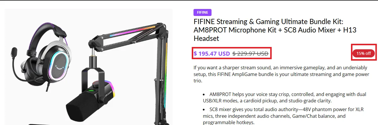 Fifinemicrophone 15% OFF Discount.webp