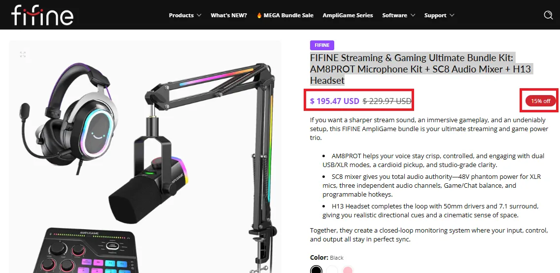 Fifinemicrophone 10% OFF Deal.webp