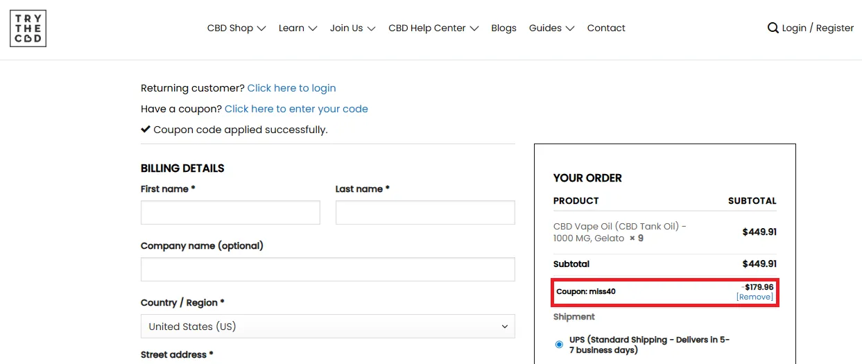 Trythecbd 40% OFF discount offer.webp