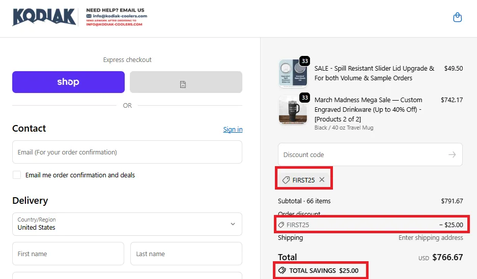 Kodiak wholesale 25% off coupon.webp