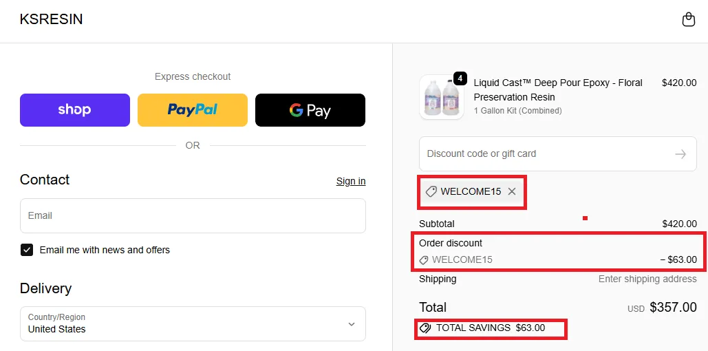 ksresin15% OFF Discont Code.webp