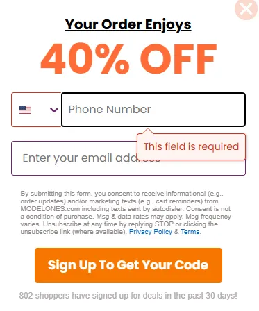 modelones 40% off coupon code.webp