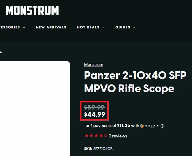 Monstrum Tactical 15% off offer.webp