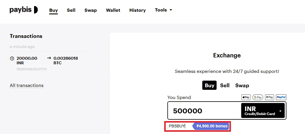 paybis 3 percent off coupon.webp