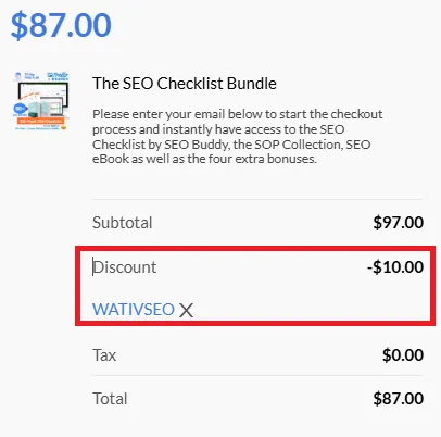 Seobuddy $10 off promo code