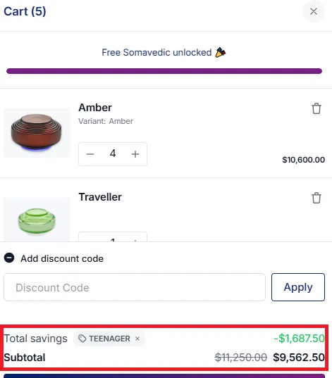 Somavedic 15% off coupon code