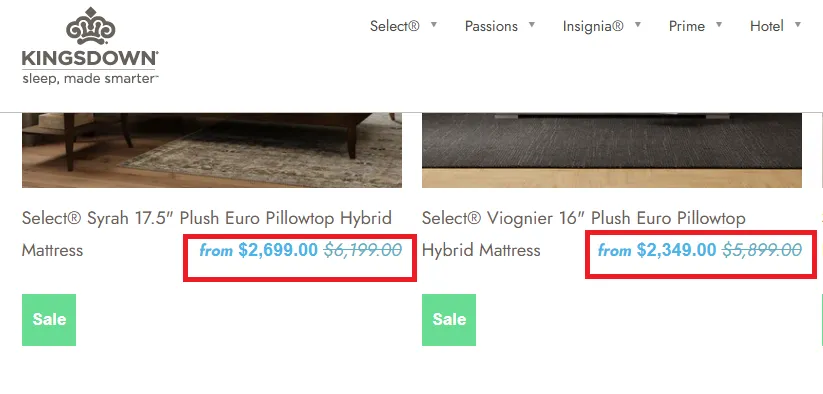 Kingsdownmattress 50% off