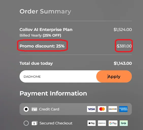 Collov AI 25% off coupon code