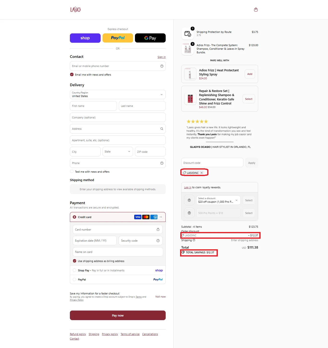 Lasioinc latest coupon