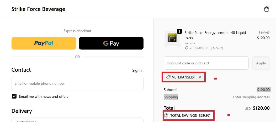 Strikeforceenergy 15 percent off coupon code