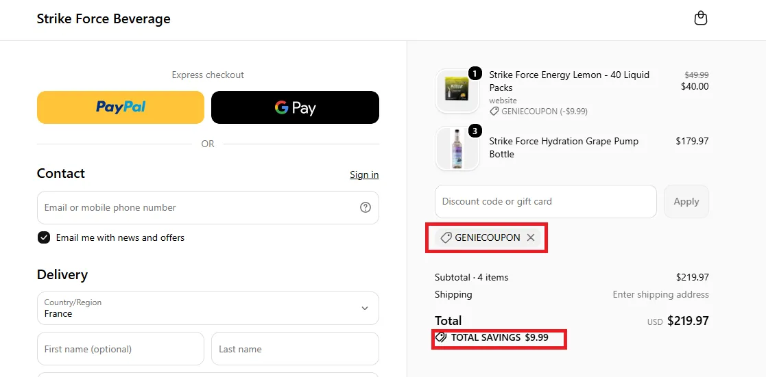 Strikeforceenergy 10% off coupon code