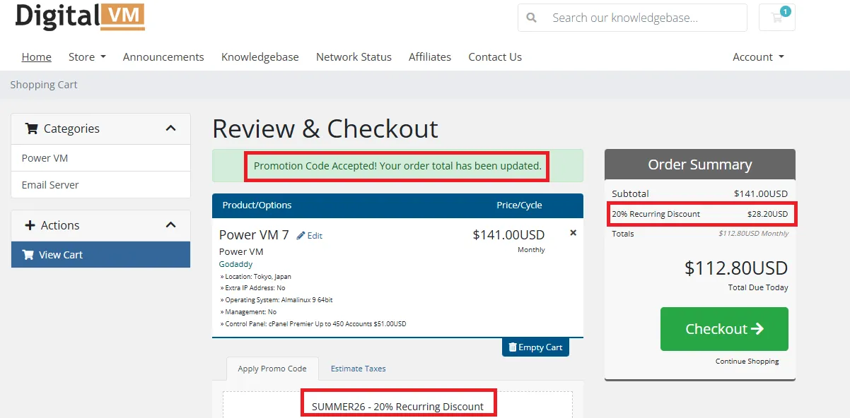 Digital VM 20% off coupon