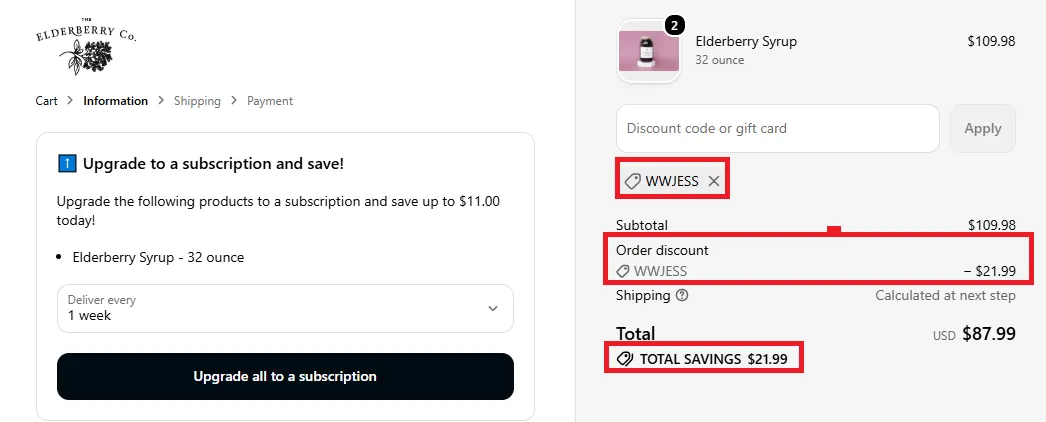 Theelderberryco 19% off discount coupon