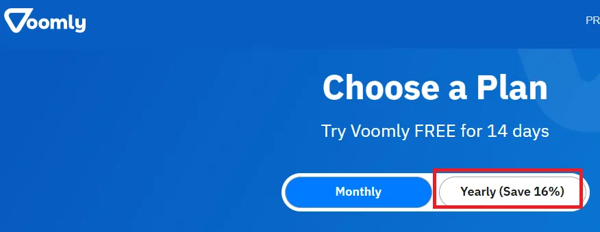 Voomly 16% offer