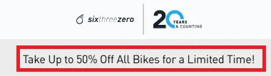 Sixthreezero 50% off offer
