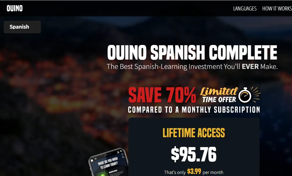 Ouinolanguages spanish course plan offer