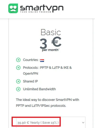 Smartvpn 15% off offer