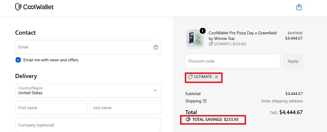 Coolwallet 30% off coupon code