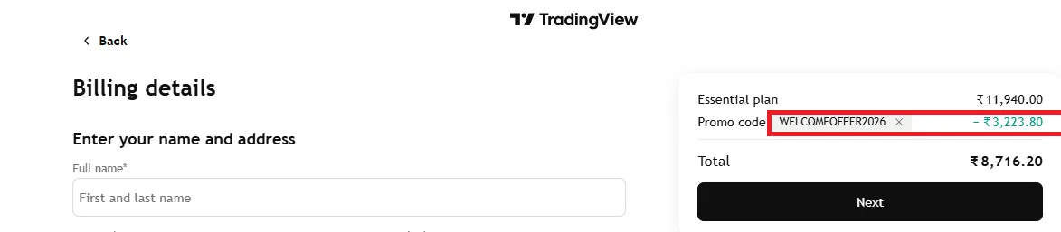 Tradingview 40% off promo code