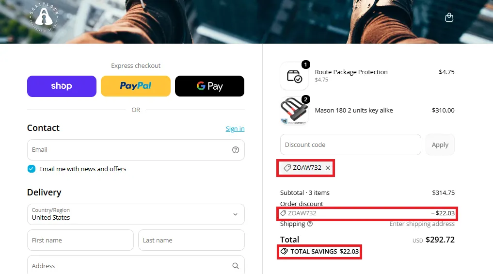Seatylock 10% off coupon code