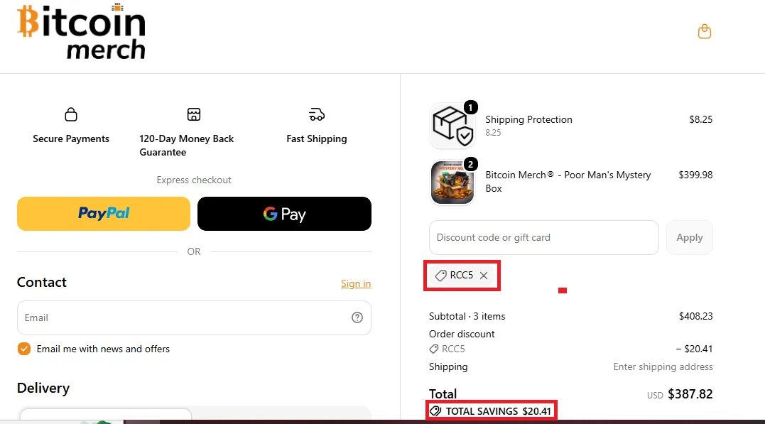 Bitcoinmerch 5% off coupon code