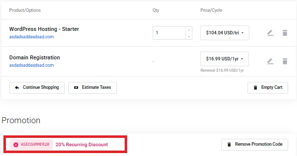 Aseohosting promo code