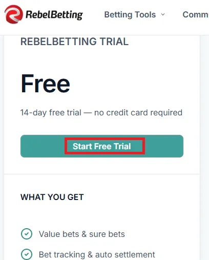 Rebelbetting free trial