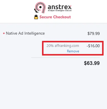 Anstrex 20% off coupon code