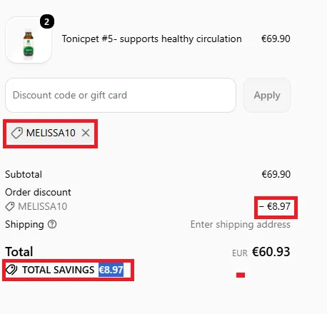 Zumalka â¬8.97 coupon code