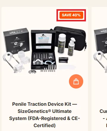 Sizegenetics 40% off offer