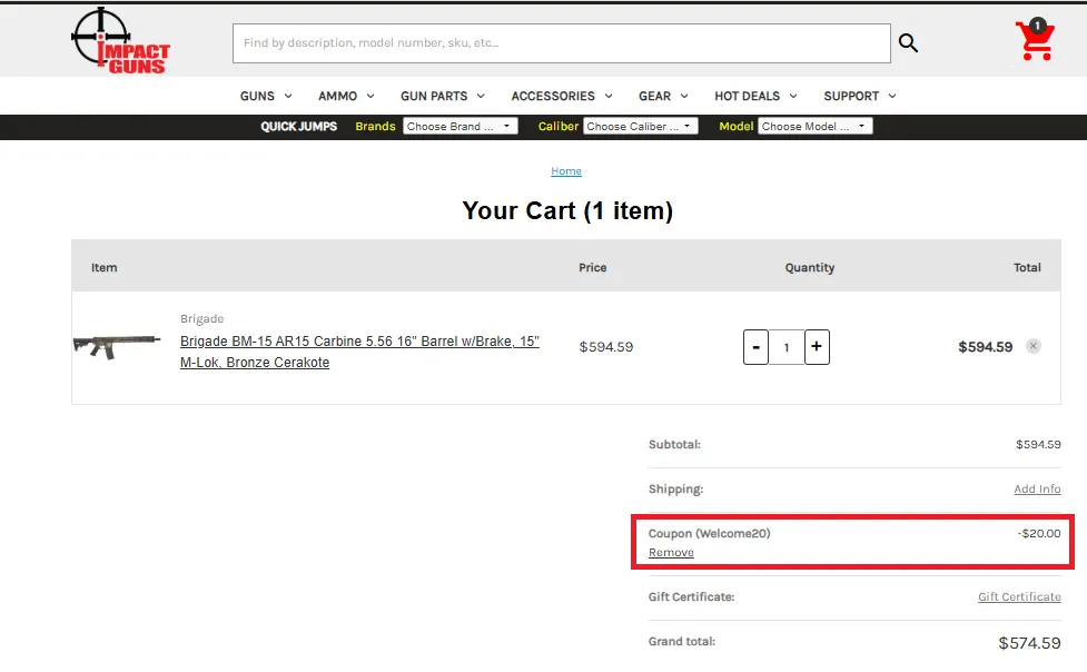 Impactguns $20 OFF Coupon